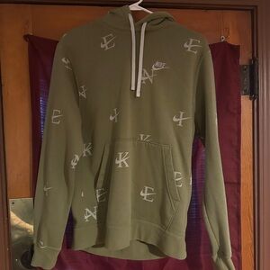 Green Nike hoodie, size small